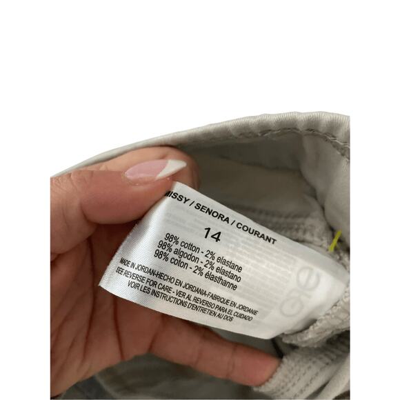 Nine West Heidi Pull On Skinny Crop Preppy WorkTan Khaki Colored Sz 14 Pants - Picture 8 of 8